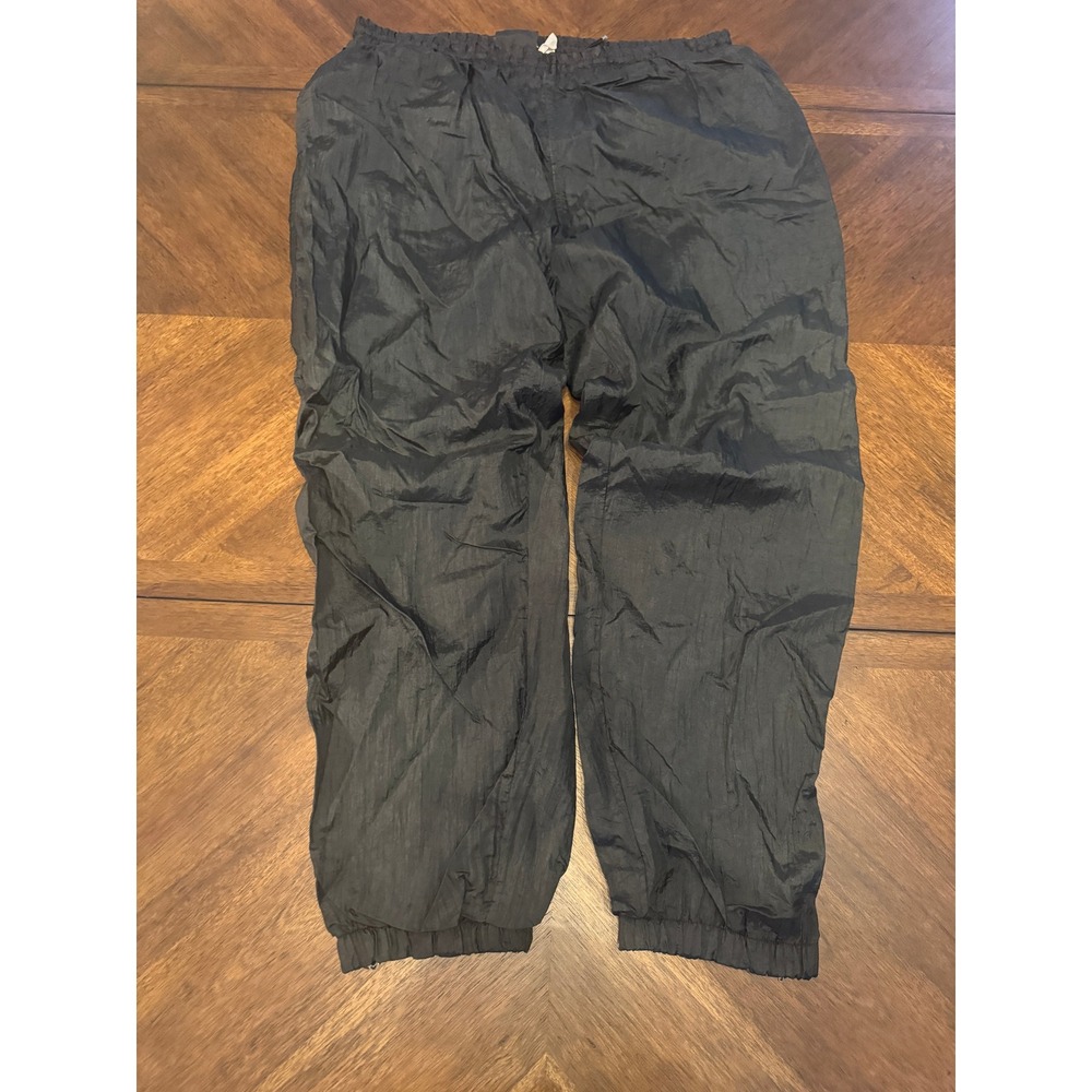 White Stag Sportswear Black Nylon Track Pants Joggers Zip Ankles Waist XL |J1‎